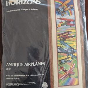 Antique Airplanes Longstitch Kit - Multicolor